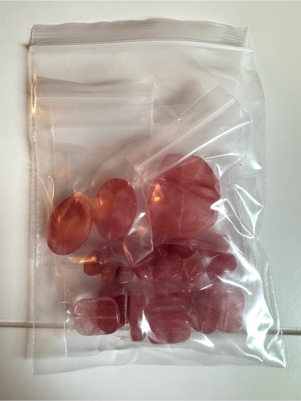 Cherry Quartz Pre-Drilled Beads in Various Shapes for Jewelry Making & Crafts